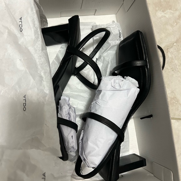 Aldo Black Lokurr sandal heels - Picture 2 of 2